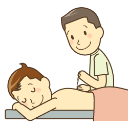 宇治市 杉田鍼灸整骨院で鍼灸治療を受ける男性